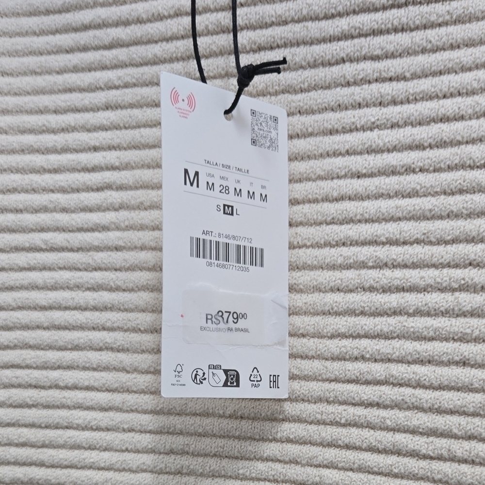 Zara Cream Knit and Chiffon Maxi Skirt - Picture 2 of 4
